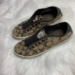 COACH Brown and Tan Sneakers
